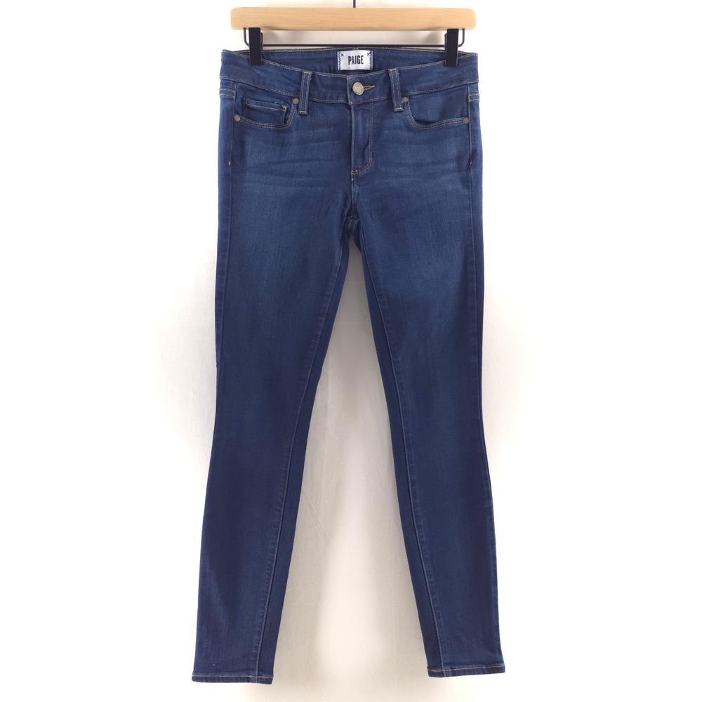 Paige Women Jeans Verdugo Ultra Skinny 28 Dark Indigo Blue Stretch Denim